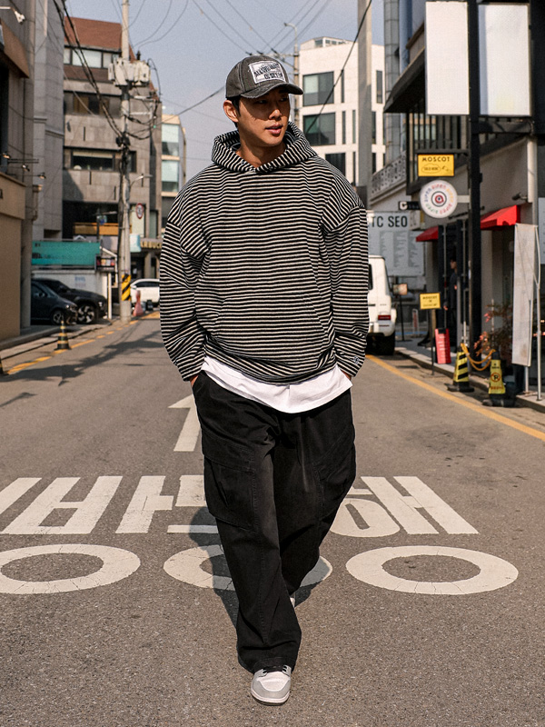 (XL-6XL)<br>루비크 半宽配合 사선카고 松紧带裤 8255