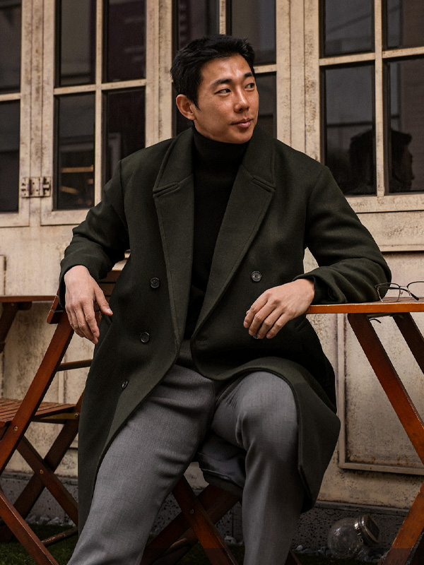 마슈타리 羊毛 더블코트