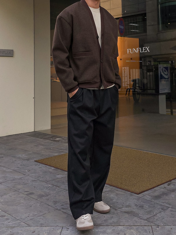 (M-4XL)<br>우다이드 半宽配合 기모밴딩슬랙스