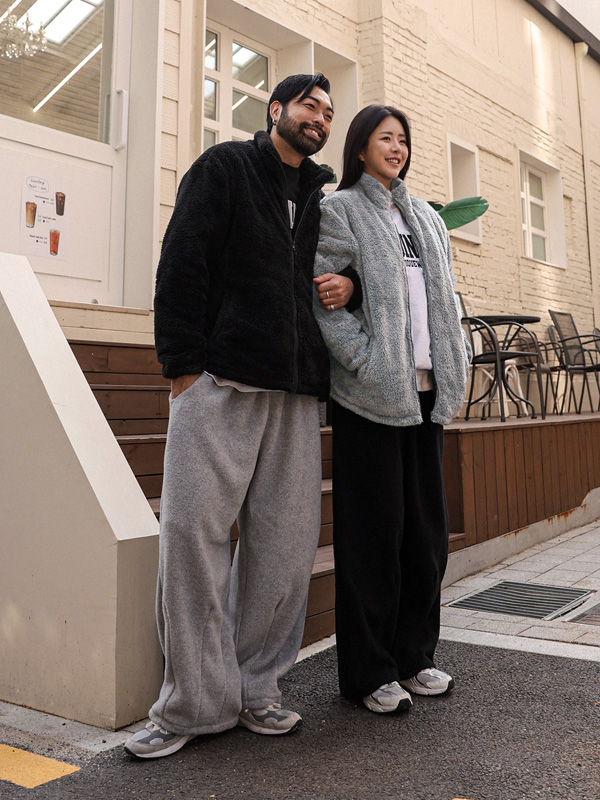 (M-7XL)<BR>카길 绒毛 拉链卫衣 2160