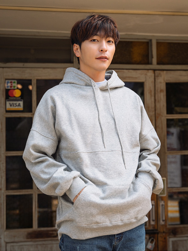 (M-5XL)<br>꿀처럼 무지 羊毛连帽衫