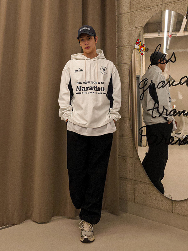 하우트 尼龙 羊毛连帽衫