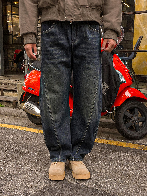 <font color="#660616">[Big ing EVENT 商品]</font><br>(L-6XL)<BR>딴티 半宽配合 기모데님밴딩팬츠 N806