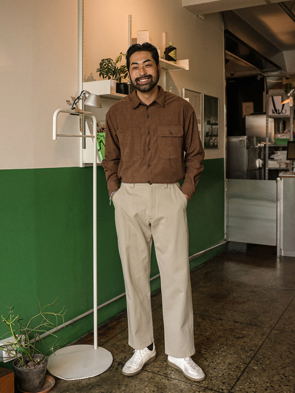 가다그 翻毛皮 골덴셔츠