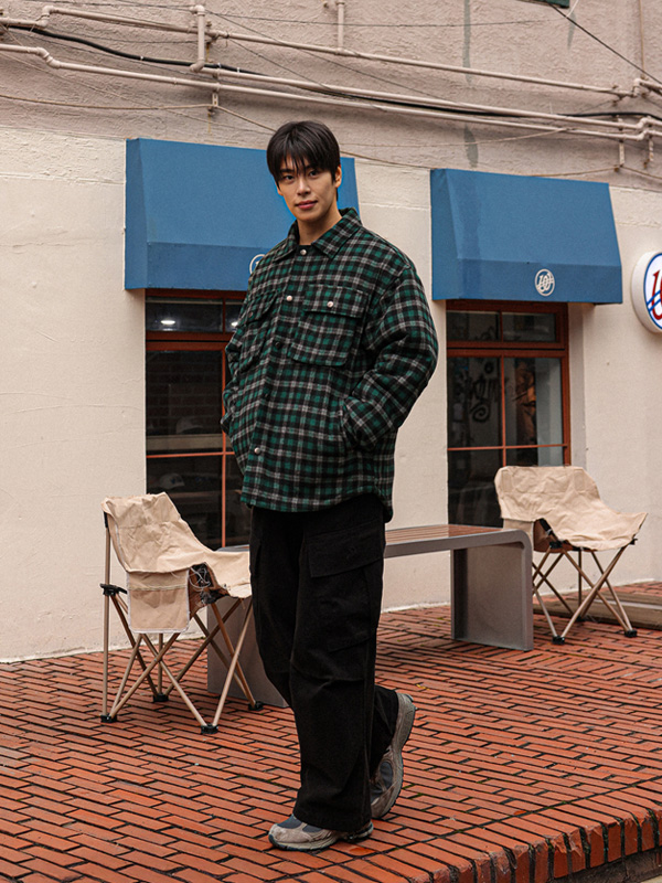 마가단카 羊毛 체크자켓