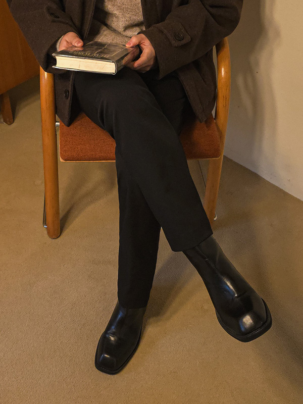 (M-5XL)<BR>바스마트 修身 侧边带 기모슬랙스