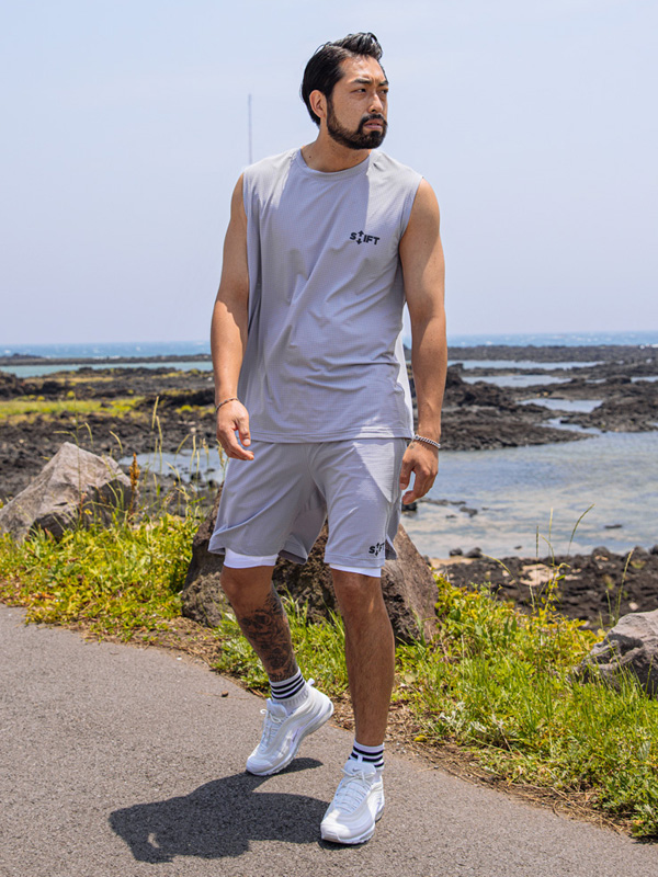 (M-6XL)<BR>에어워킹 松紧带短裤 <br><font color="#072c81"><B>【 W.DNA 】</B></font>