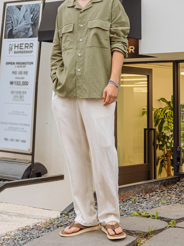 (M-5XL)<BR>루카니아 广泛的 松紧带裤 127<br><font color="#098a09"><B>选择长度 (基础,长款+10cm)</B></font>