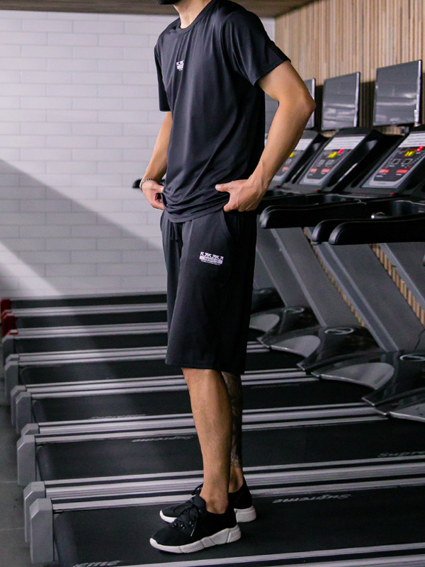 (L-5XL)<BR>글라이딩 功能 短袖T恤+어템프트 运动服 短裤