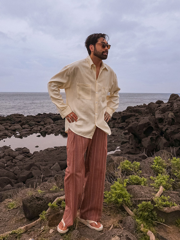 (M-6XL)<BR>로사린 亚麻衬衫 B2516