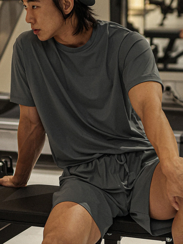 (L-6XL)<BR>알파샤 冷却系统 短袖T恤+카이미야 冷却系统 松紧带短裤<br><font color="#072c81"><B>[ W.DNA ]</B></font><br><font color="#098a09"><B>选择长度 (基础,长款+4cm)</B></font>