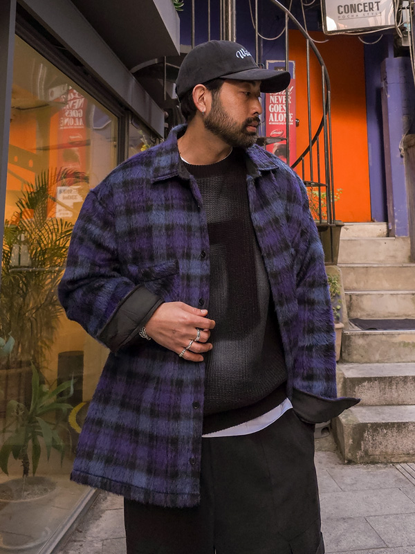 (XL-6XL)<BR> 자브로크 格子 울셔츠&外套