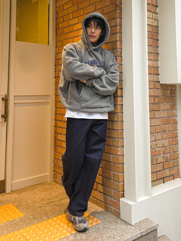 루드니 标准配合 无洗牛仔裤