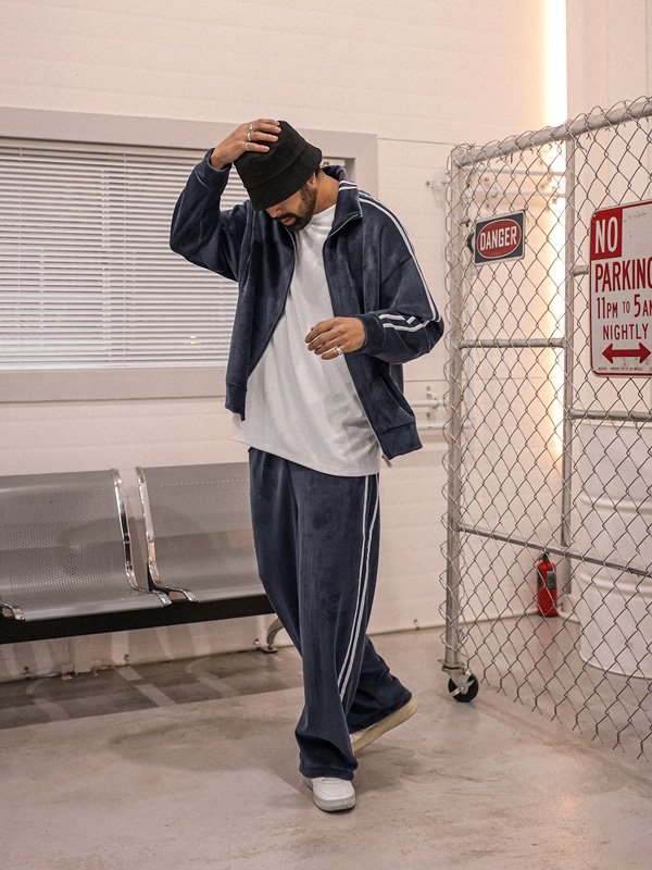 크로토네 골덴집업+레반토 半宽配合 골덴밴딩팬츠