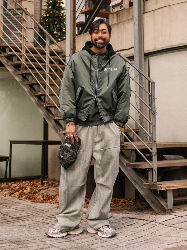 (L-7XL)<BR>스크리파 广泛适用 면 松紧带裤 8319