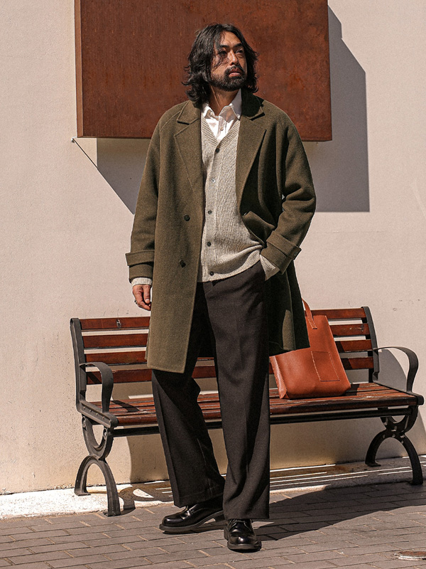 <font color="#cc4533">★오까네데이★</font><br>(L-6XL)<BR>아칸다 手工制作 싱글羊毛코트(羊毛71%) 9092