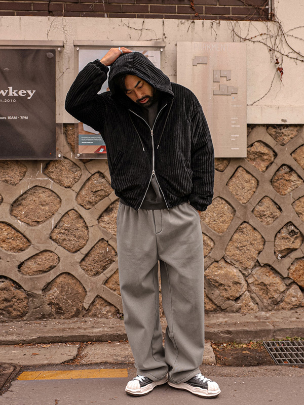 바타그리 골덴후드패딩