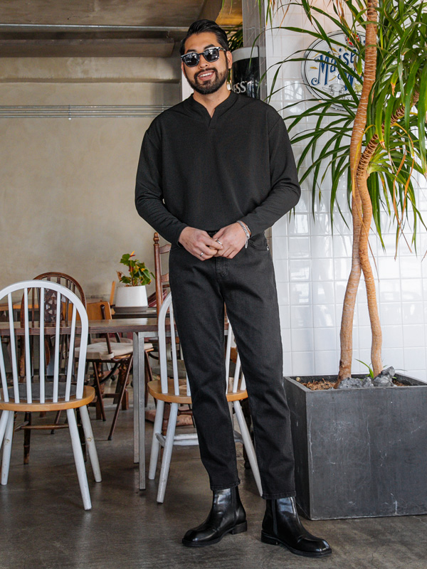 (L-6XL)<br>프리가이 亨利颈 长袖t恤