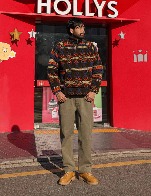 (L-7XL)<br>카스피크 标准配合 옥스포드워싱 뒷밴딩팬츠