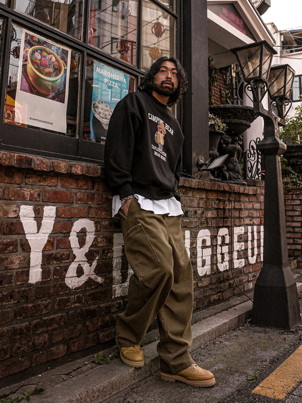 <font color="#cc4533">★오까네데이★</font><br>(L-6XL)<BR>타마하라 半宽配合 후리스밴딩팬츠 9679