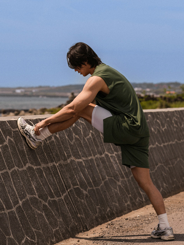 (M-6XL)<BR>키폼해 运动套装(背心/短袖T恤+短裤)<br><font color="#072c81"><B>[ W.DNA ]</B></font>