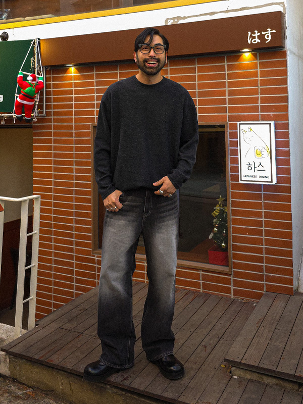 (L-7XL)<br>미슈킨 넣은척 니트지 拉绒长袖T恤 T056