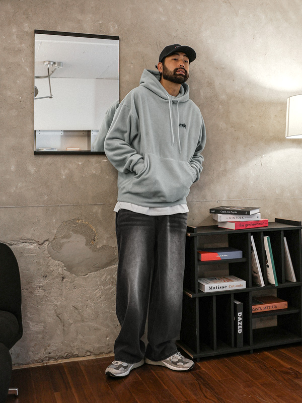 (L-7XL)<BR>산투티 绒毛 带帽T恤 T055