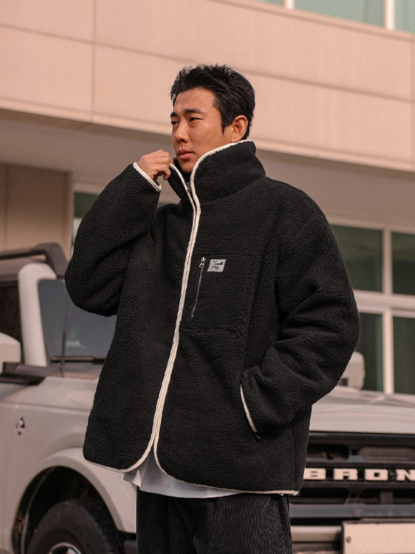 (XL-4XL)<br>쉐일라 配色 양털점퍼