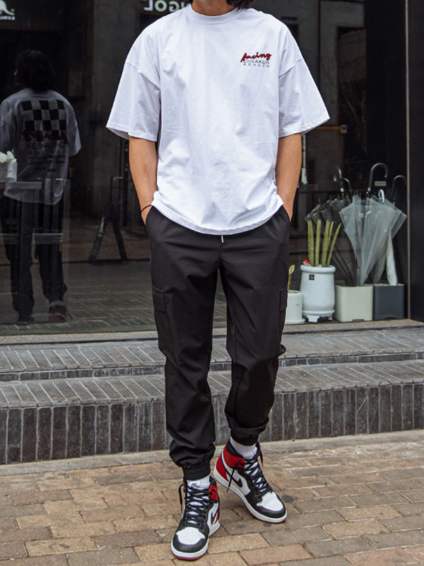 (M-6XL)<br>그라도 工装裤 束腿松紧带裤 <br><font color=