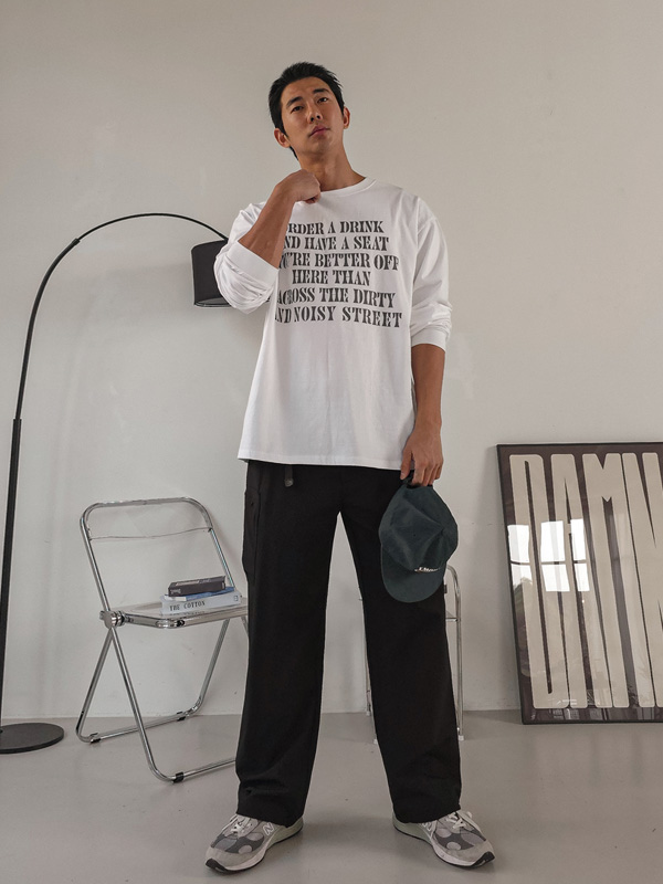 (L-7XL)<BR>비디노 半宽配合 货物松紧带裤