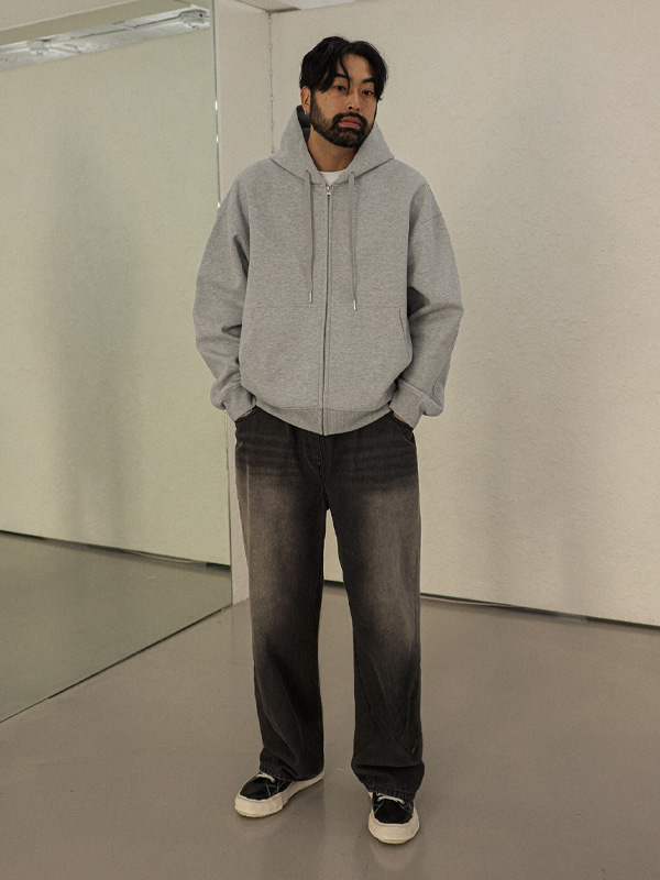 (M-4XL)<br>던바드 半宽配合 牛仔松紧带裤 H5000