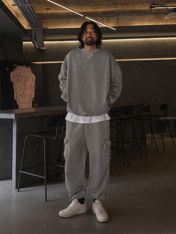 (XL-6XL)<BR>반크리 颜料 运动服 慢跑裤(쭈리/加绒)