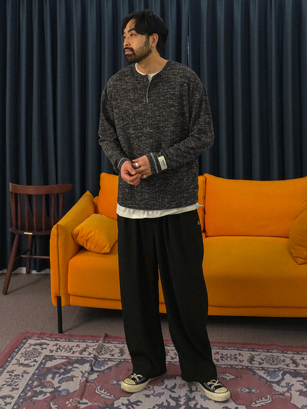 (L-7XL)<br>볼코비 半宽配合 百褶 松紧带裤 3165