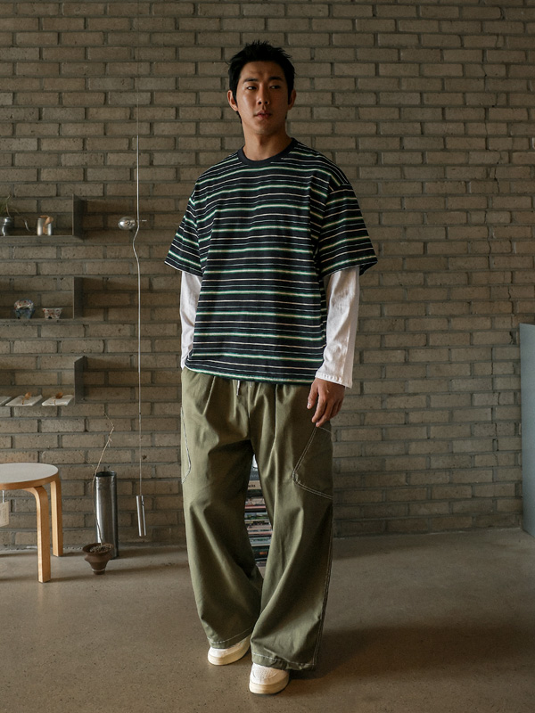 에이투스 条纹 长袖t恤