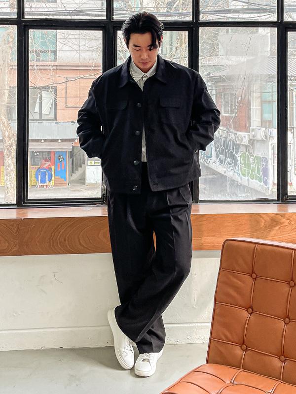 (L-4XL)<br>로지폴 면자켓