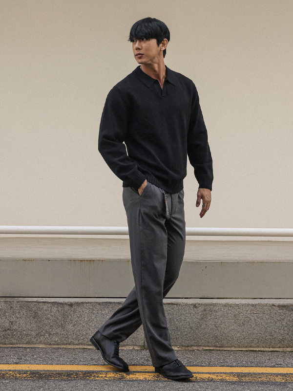 (M-5XL)<BR>도펄 开领 长袖针织品