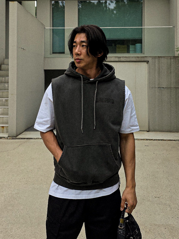 스타키 颜料 带帽马甲