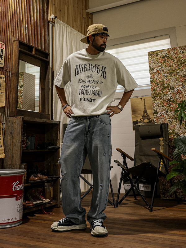 (28-40)<br>티라파타 半宽配合 牛仔裤 8952