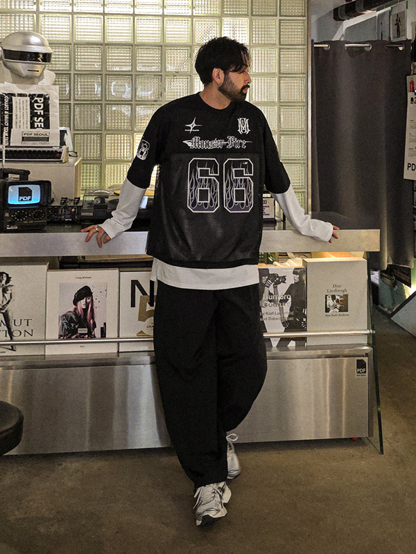 두딘카 半宽配合 尼龙 松紧带裤