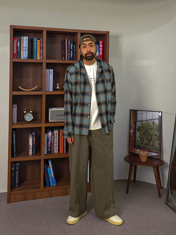 팔리즈 带兜帽的格子衬衫 416