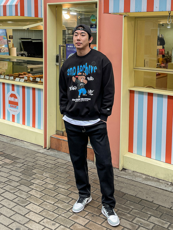 (M-3XL)<BR>호이아 修身 밴딩생지데님팬츠