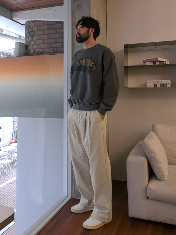 (M-4XL)<br>시우나티 半宽配合 뒷밴딩면팬츠