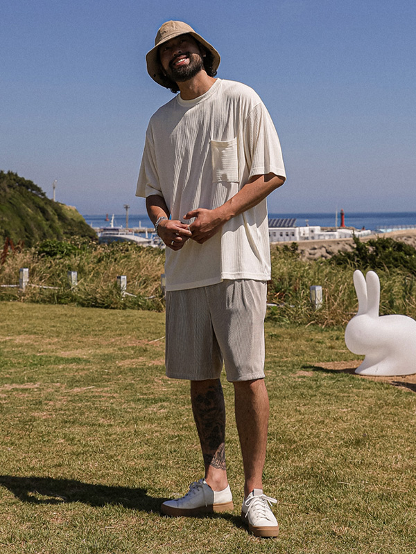 (L-5XL)<BR>피프라 松紧带短裤