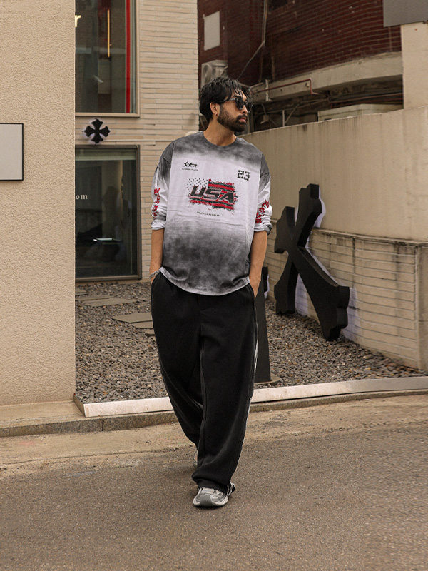 (L-4XL)<br>나바시노 半宽配合 松紧带裤 701