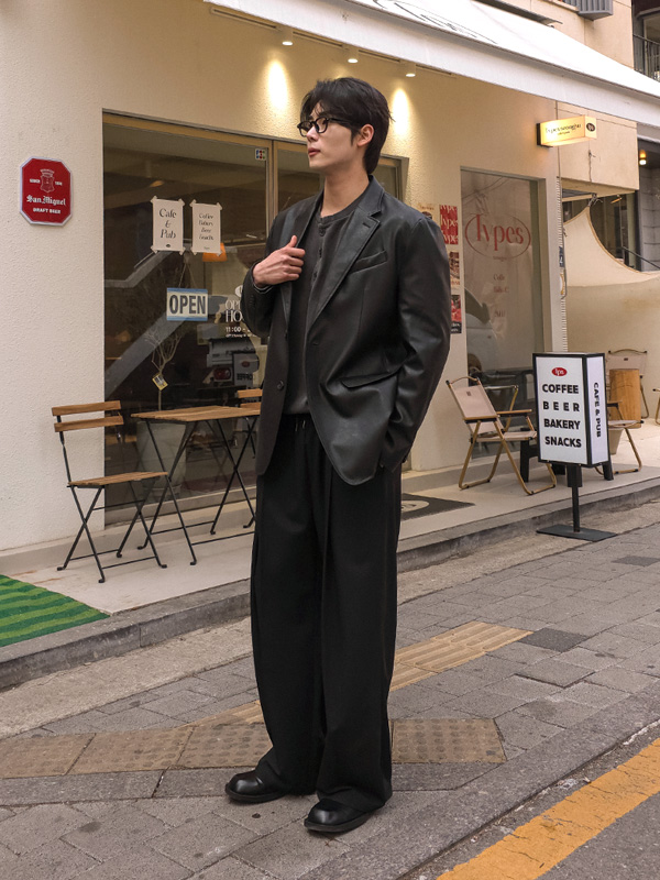 (L-4XL)<br>아치트 半宽配合 松紧带宽松裤 73