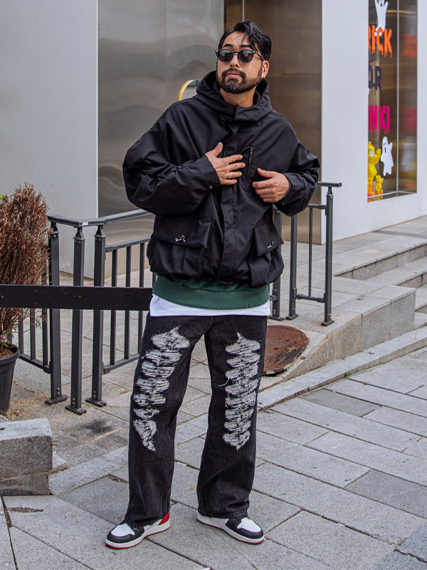 (XL-6XL)<BR>꼬즈 带帽外套