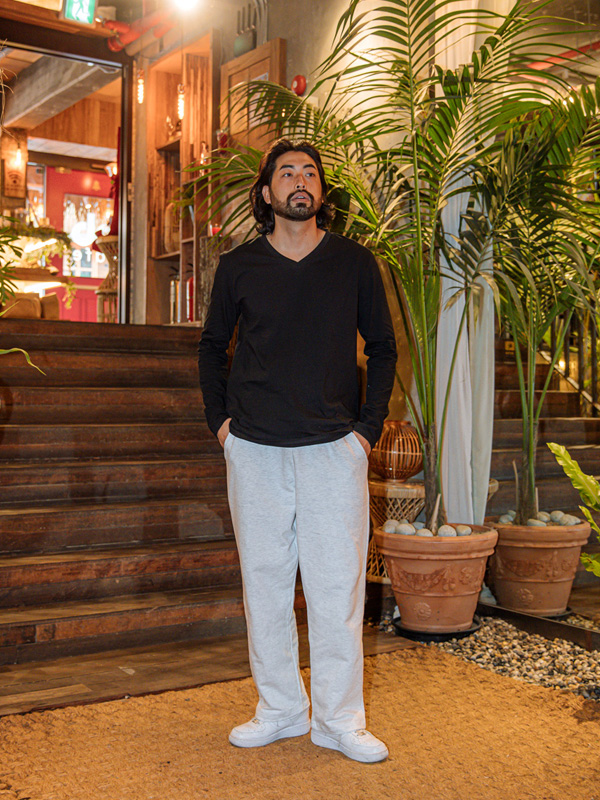 (M-5XL)<br>기본충실 V넥 T恤衫