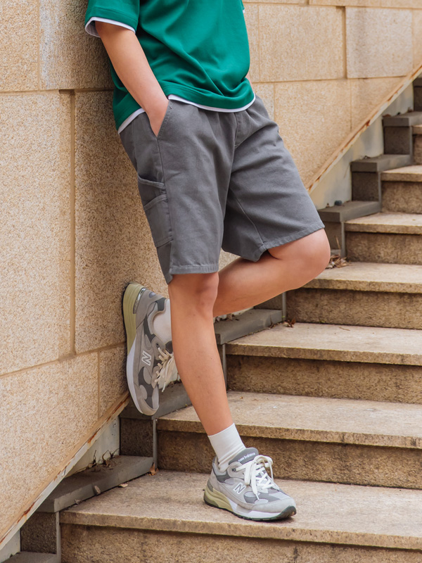 (L-5XL)<BR>마르단 未褪色 생지데님밴딩반바지