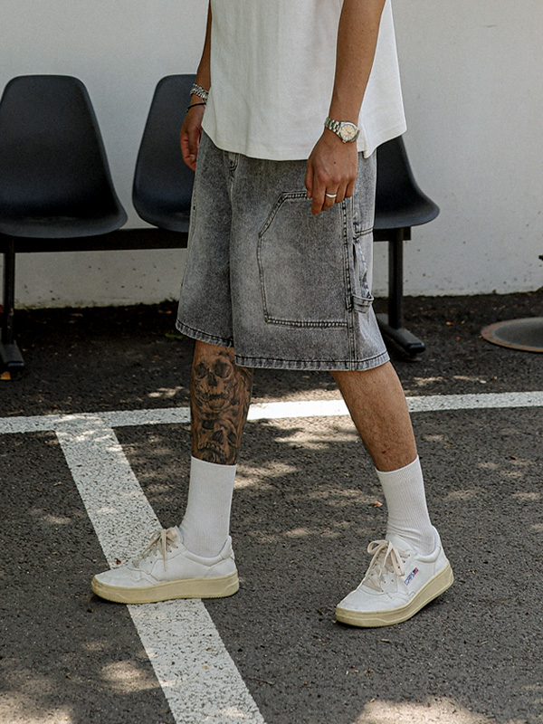 (L-6XL)<br>보르보르 牛仔束腰短裤 40628