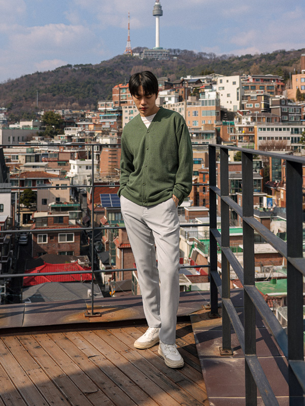 (M-5XL)<br>티라프 V字领 开衫